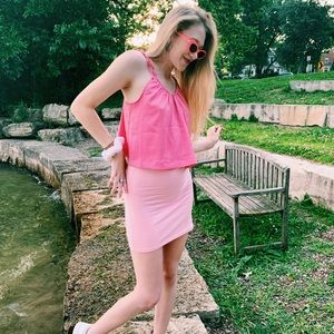 Pink champion mini skirt